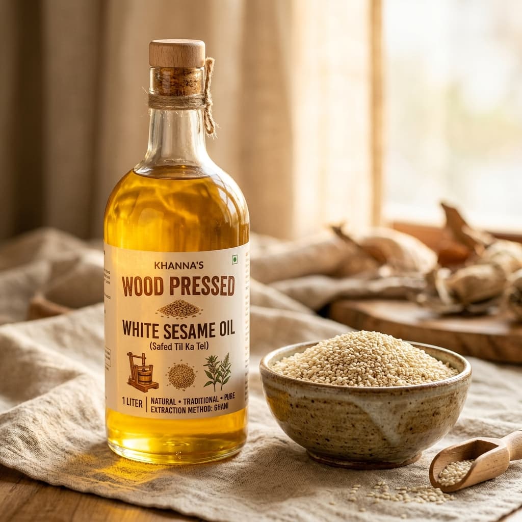 Wood-Pressed White Sesame Oil (Til Ka Tel)